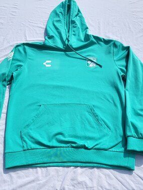 Club Leon Hoodie Charly Men's Medium Green Soccer Fan Lightweight Athleisure